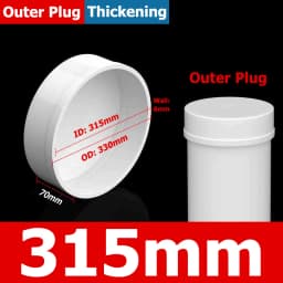 1-10pcs 20/25/32/40/50/60/75/89/110/140/160/165/200/250/315/400mm PVC Pipe Plug Cap Tube Cover White Drainage Pipe protect cover