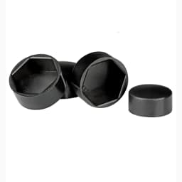 Black/White/Gray Hexagonal Nut Flat Head Plastic Protective Cap External Hexagonal Screw Decorative Cap Dust-Proof Cover