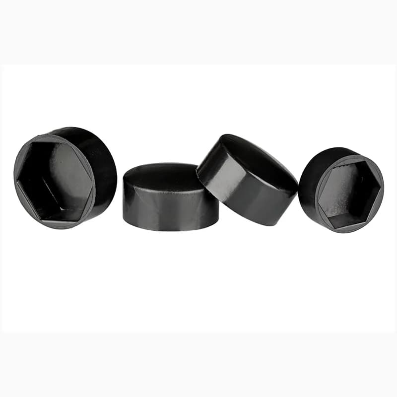 Black/White/Gray Hexagonal Nut Flat Head Plastic Protective Cap External Hexagonal Screw Decorative Cap Dust-Proof Cover
