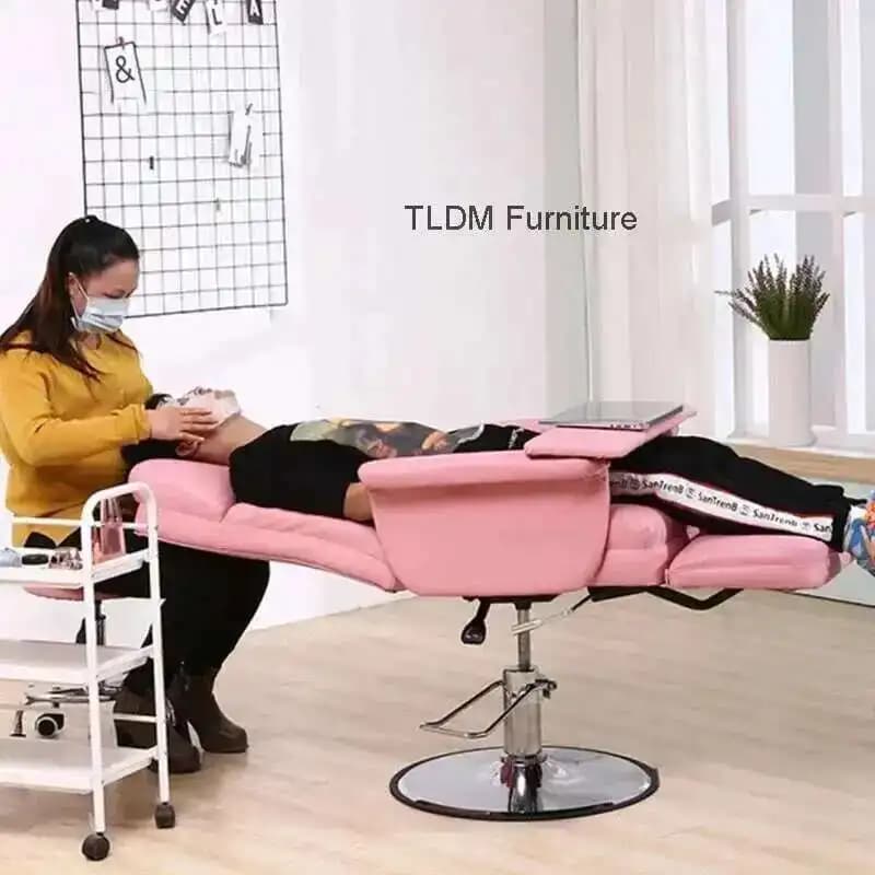 Professional Barber Chairs Designer Reclining Beauty Chair Luxury Salon Furniture Beauty Salon Lift Eyelash Nail Art Sofa Chair