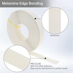 1.9 cm X 15m Hot Melt Adhesive Melamine Edge Banding Flexible Veneer Edging for Plywood Table / Cabinet, Pre-glued Veneer Edging