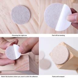 3-72Pcs Felt Chair Leg Pads 3mm Thick Floor Scratch Protector Mat Mute Non-slip Self Adhesive DIY Furniture Accessories
