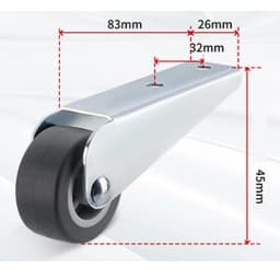 1-50PCS Smooth Moving Directional Casters 0.8/1.6 Inch Long Bracket Directional Wheels Furniture Hardware Accessories