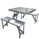 Outdoor Camping Folding Table/Desk And Chair One Table Four Chairs Aluminum Alloy Connected Portable Folding Picnic Table
