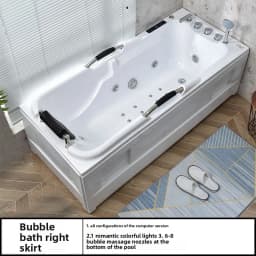 Thickened acrylic adult bathtub, surfing massage thermostatic heated bathtub
