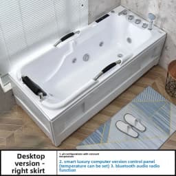 Thickened acrylic adult bathtub, surfing massage thermostatic heated bathtub