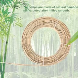 10 Meters Flat Bamboo Core 5mm/8mm/10mm Natural Bamboo strip for Chair Repairing Basket Weaving Van Mat Making