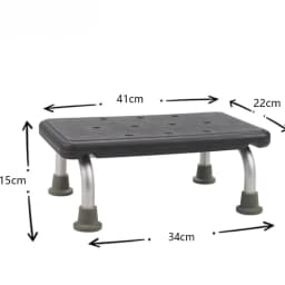 Height Adjustable Aluminum Bath Chair Elderly Safety Seat with Armrests Non-Slip Self-Draining Shower Bench for Bathtub