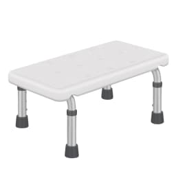 Height Adjustable Aluminum Bath Chair Elderly Safety Seat with Armrests Non-Slip Self-Draining Shower Bench for Bathtub