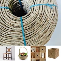 Hand Twisted Seagrass Cord 4-5mm Natural Sea Grass Rope Water Rush Seat Material Sea Grass Rope for Basket Weaving Furniture
