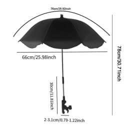 Beach Chair Umbrella with Clip Multipurpose Waterproof for Deck Pool Outdoor