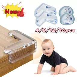 4/8/12/16PCS Baby Safety Silicone Protector Table Corner Edge Protection Cover Electric Socket Children Anticollision Guards