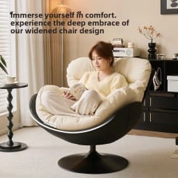Modern Simple Single Eggshell Chair Sofa Living Room Home Lazy Chair Designer Retro Leisure Rotating Sofa Chair
