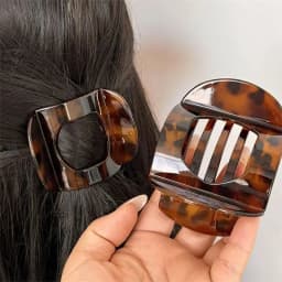 New Flat Hair Clip Claws Hair Accessories Korean Acetic Acid Women's Spoon Crab Hair Clip Leopard Hair Clip Top Simple Headpiece
