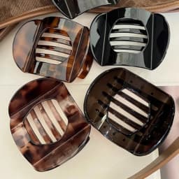 New Flat Hair Clip Claws Hair Accessories Korean Acetic Acid Women's Spoon Crab Hair Clip Leopard Hair Clip Top Simple Headpiece