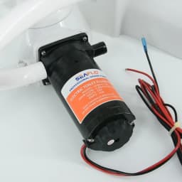 12V Horizontal Toilet Mashing Sewage Flushing Pump Equipped with Electric Flushing Pump Flexible Impeller Open Flow 18.9LPM