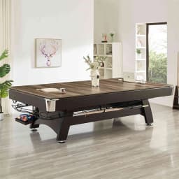 Household solid wood pool table automatic return American black eight indoor pool table multi-functional three-in-one marble tab