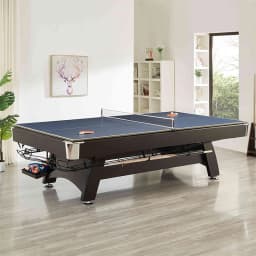 Household solid wood pool table automatic return American black eight indoor pool table multi-functional three-in-one marble tab
