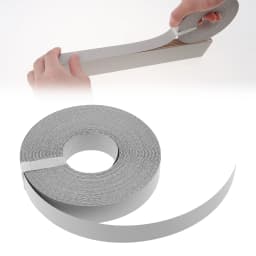 15m Gray Hot Melt Adhesive Melamine Edge Banding for Plywood Table / Cabinet / Furniture, Pre-glued Veneer Edging
