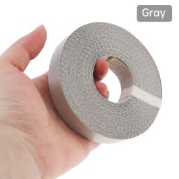 15m Gray Hot Melt Adhesive Melamine Edge Banding for Plywood Table / Cabinet / Furniture, Pre-glued Veneer Edging