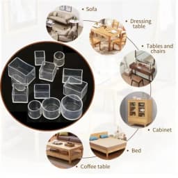 16PCS Silicone Chair Leg Pad Transparency Furniture Legs Table End Plug PVC Silent Anti-slip Floor Protection Cap Foot Cover