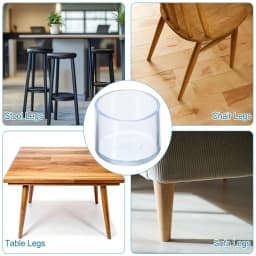 16PCS Silicone Chair Leg Pad Transparency Furniture Legs Table End Plug PVC Silent Anti-slip Floor Protection Cap Foot Cover