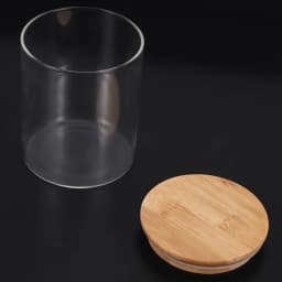A11I Glass Food Storage Containers with Lids Large Glass Food Storage Jars for Coffee Bar Tea Sugar (27 FL OZ)