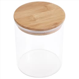 A11I Glass Food Storage Containers with Lids Large Glass Food Storage Jars for Coffee Bar Tea Sugar (27 FL OZ)