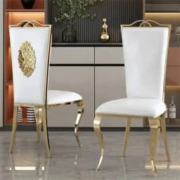 Steel Stainless Furniture Modern Dining Chairs Home Dining Table Chairs Nordic Flannel Dinning Chair Restaurant Backrest Chair M