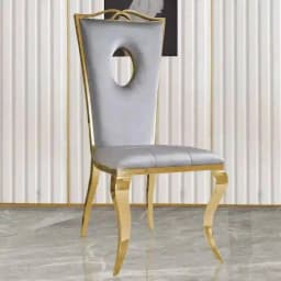 Steel Stainless Furniture Modern Dining Chairs Home Dining Table Chairs Nordic Flannel Dinning Chair Restaurant Backrest Chair M
