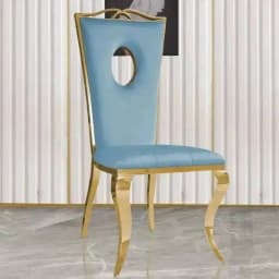 Steel Stainless Furniture Modern Dining Chairs Home Dining Table Chairs Nordic Flannel Dinning Chair Restaurant Backrest Chair M