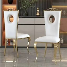 Steel Stainless Furniture Modern Dining Chairs Home Dining Table Chairs Nordic Flannel Dinning Chair Restaurant Backrest Chair M