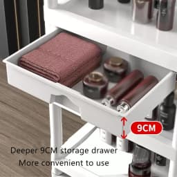 Barbershop Trolley with Wheels Multi-Layer Storage Rack High Load Capacity Durable 360°Rolling Workbench for Salon Spa Tattoo