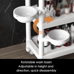 Barbershop Trolley with Wheels Multi-Layer Storage Rack High Load Capacity Durable 360°Rolling Workbench for Salon Spa Tattoo