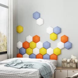 Hexagon Adhesive Bed Headboard Nordic Style Kids Room Decor Head Board 90 135 145 150 160cm Cabecero Cama Tete De Lit Wall Panel