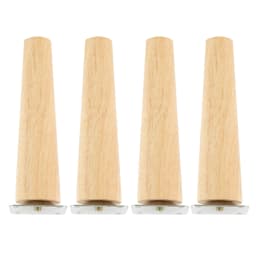 4 Pack Furniture Legs Wooden Solid Furniture Feet Oblique/Straight Table Feet Home Non-slip Chair Replacement Feet Sloping Foot
