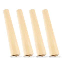 4 Pack Furniture Legs Wooden Solid Furniture Feet Oblique/Straight Table Feet Home Non-slip Chair Replacement Feet Sloping Foot