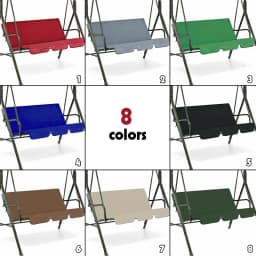 3-Seater Outdoor Swing Chair Canopies Seat Cushion Cover Waterproof Replacement For Garden Yard Furniture Cloth Hood No Frame