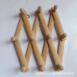 Wooden Expanding Clothes Hanger Expandable Coat Rack Holder Shelf Hat Closet Wall Hook Home Decor NJ70702