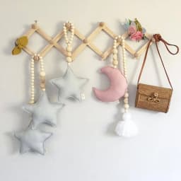 Wooden Expanding Clothes Hanger Expandable Coat Rack Holder Shelf Hat Closet Wall Hook Home Decor NJ70702