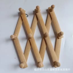 Wooden Expanding Clothes Hanger Expandable Coat Rack Holder Shelf Hat Closet Wall Hook Home Decor NJ70702