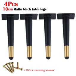 4Pcs Furniture Table Legs Load 800KG Metal Tapered Sofa Cupboard Cabinet Leg Feet H:10/12/15/20/25/30/35CM With Mounting Screws