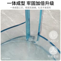 Luxury Plastic Transparent Stool, Household Thickened Folding Round Stool, Simple Living Room Bench, Dining Chair, Acrylic Chair