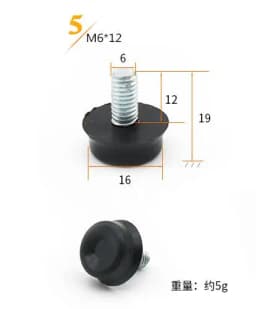 8pc/pack Height Adjustable Leveling Chair Leg Feet Furniture Mat Screw-in Base Sofa Bed Cabinet Table Floor Protector