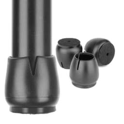 16PCS Black Silicone Chair Leg Floor Protectors with Wrapped Felt Bar Stool Chair Leg Caps Furniture Leg Feet Protection Cover