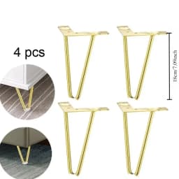 4pcs Furniture Heavy Duty Metal Furniture Legs Rubber Floor Protectors Cabinet Legs Sofa Legs Dresser DIY Dresser Stand Table