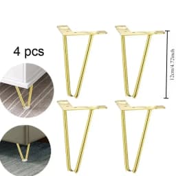 4pcs Furniture Heavy Duty Metal Furniture Legs Rubber Floor Protectors Cabinet Legs Sofa Legs Dresser DIY Dresser Stand Table