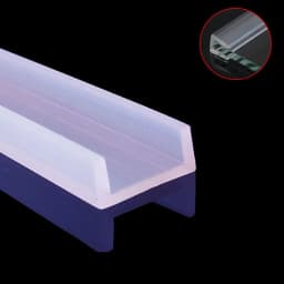 1/5 Meter U-shaped Silicone Edging Strip Shower Door Glass Durable Sealing Tape Edge Guard Weatherstrip