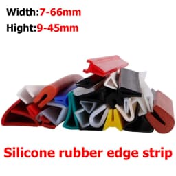 1/5 Meter U-shaped Silicone Edging Strip Shower Door Glass Durable Sealing Tape Edge Guard Weatherstrip