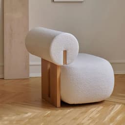 Nordic, Solid Wood, Sofa Chair, Modern, Light Luxury, Cream Style, Living Room, Lazy, Chair, Leisure Chair